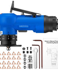 Dual Blade Pneumatic Chamfering Tool For Metal And Wood With 30,000 RPM 45 Degree Chamfer 10 C Angle And 10 R Angle Blades