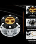 Pro Rock Solid Zinc Alloy Wheel Locking Hubs For Suzuki Samurai Vitara Jimny 26 Spline Axle Connectors close-up view with automatic hub design.