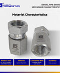 One Half Inch NPTF Female To One Half Inch NPSM Swivel Hydraulic Adapter With Carbon Steel Zinc Plated Construction Rust Resistant Ultra Durable And Precise Straight Swivel For Hydraulic Hoses And Valves