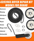 Dryer Repair Kit With Belt, Idler Pulley, And Drum Roller Replacement For Major Dryers Includes 92-1/4 Inch 4 Rib 3 Groove Belt
