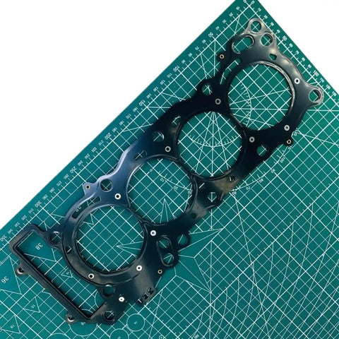 Top Shelf Performance Engine Gasket Seal Kit For Yamaha R6 And YZF R6 2006 Through 2024 cylinder head gasket on cutting mat.