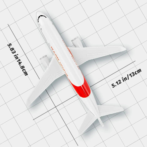 Top view of Algerie 1/400 Plastic Airplane Model for Collectors and Display, 5.83in long, 5.12in span on grid background.