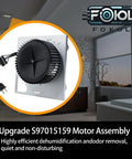 Upgraded Replacement Motor Assembly For Bathroom Exhaust Fans Compatible With Broan NuTone 676 684-D front view in bathroom