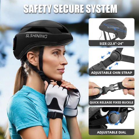 Smart Bike Helmet With Light For Adults And Teens, All Purpose Protective Gear For Mountain And Road Cycling, Electric Scooters, Skateboards, Roller Skating And EBikes, With EPS Padding And PC Shell, CPSC ASTM Certified