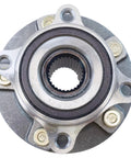 Front view of Front Driver Or Passenger Side Wheel Bearing And Hub Assembly For 2008 To 2015 Lancer Evolution GSR MR Ralliart And Lancer SE Direct Fit Drop In OEM Replacement High Quality