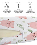 U Shaped Neck Pillow for Travel and Office Naps, Lightweight and Reusable, Pig Cute Design with ergonomic support details