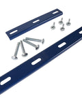 Mounting hardware for Heavy Duty Tray Type Cable Sheave With Aluminum 5 Inch Sheave And 12 Inch Length, including screws and brackets.