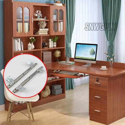 Heavy Duty Metal Drawer Slides 35cm Two Pack With Ball Bearing Runners Height Adjustable And Rust Resistant Smooth Quiet Glide 40kg Load Capacity Beefy Steel Drawer Rails For Kitchen Cabinets And Tool Chests, desk cabinet use