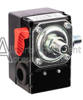 D20596 Pressure Switch Replacement For Air Compressor With Adjustable Settings And On Off Control Plug And Play Heavy Duty Works On 145 And 175 Series 1 Year Manufacturer Warranty, side view