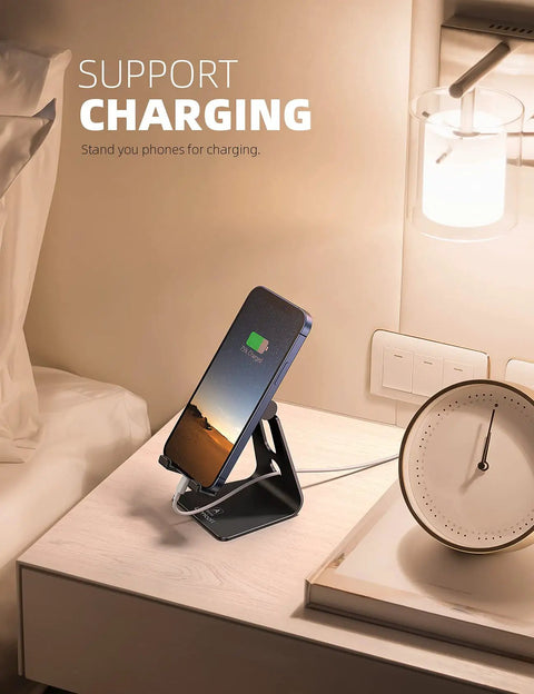Go-To Adjustable Phone Stand For Desk Universal Cradle Dock For 4-8 Inch Smartphones Including iPhone 17 Through 12 And More