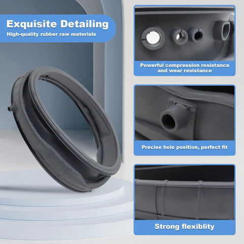 Replacement Door Boot Seal Gasket MDS47123605 For Front Load Washers No Fuss Install Fits WM3570HVA WM3470HVA WM3770HWA And Related Models 2630175 AH3648651 EA3648651 PS3648651