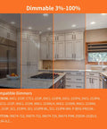 Sweet 4 Pack Ultra Thin 6 Inch LED Recessed Ceiling Lights with 3 color temperatures installed in kitchen ceiling.