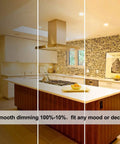 Heavy Duty Par30 Short Neck Flood Bulb Cranks Out A Bold 1000 Lumens Of Smooth 3000k Warm White Glow For Living Rooms And Driveways With Standard E26 Sockets in a modern kitchen setting.