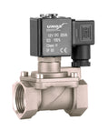 Three Quarters Inch NPT Solenoid Valve 12V DC Stainless Steel AISI316 Viton Seal Normally Closed For Diesel Use front view