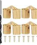 Built to Last Sleek Concealed Brass Barrel Hinges Set With 8mm Drill Bit and 180 Degree Opening, five hinges and ten screws