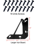 Hairpin Metal Table Legs 20 Inch Set of 4 with black screws and cushion protectors for DIY furniture.