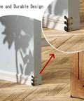 Heavy Duty Solid Brass Baseboard Corner Protectors Vintage Metal Table Edge Guards Rust Resistant Skirting Shield No Sweat Install Knockout Style Bronze Five Piece Set on wall corner.