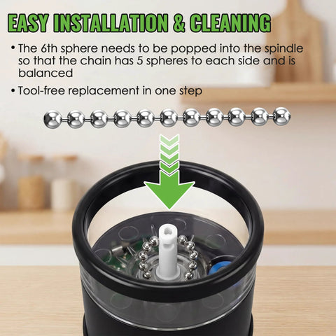 2 Pack Ball And Chain Replacement For Wakit Grinders And Mini Wakit, installation guide, durable stainless steel bead chain