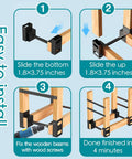 Steps for installing Adjustable Firewood Rack Set Of 4 For Outdoor And Indoor Use Heavy Duty Steel Log Stacking Stand Brackets.