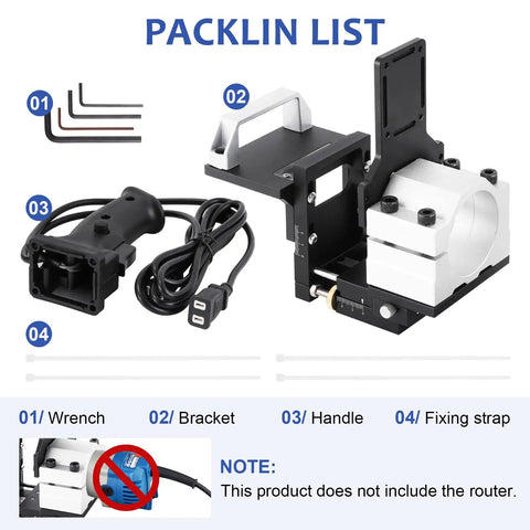 2-In-1 Invisible Fastener Slotting Bracket And Router Mortising Jig For Mortise And Tenon Work, Slotting Locator For Woodworking Furniture Splicing, Designed For 65mm Diameter Routers, packaging components display