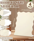 Four Piece Scalloped Magnetic Memo Boards Set For Desk Or Wall Display Eleven By Eight Point Five Inch Magnetic Display Stand
