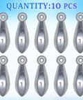 Bullet Shape Fishing Sinkers Set For Saltwater Surf Fishing Bank Weights Assortment 1Oz Ten Pack