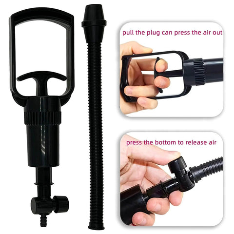 Ergonomic Vacuum Pump Handle With Quick Release Valve For Suction Rod Pumps Manual Vacuum Pump Handle With Textured Grip