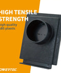 Two And A Half Inch Blast Gate Set For Dust Collectors, Heavy Duty 2 Pack, showing high tensile strength ABS plastic