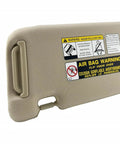 Passenger Side Sun Visor For Hyundai Sonata 2006 2010 With Wired Vanity Light And Sunroof Compatibility Beige Replacement Includes Screws And Tool