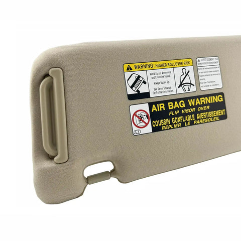 Passenger Side Sun Visor For Hyundai Sonata 2006 2010 With Wired Vanity Light And Sunroof Compatibility Beige Replacement Includes Screws And Tool