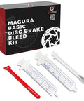 Magura Hydraulic Disc Brake Bleed Kit for Magura Brakes MTB with reusable syringes and flexible hose in box packaging.