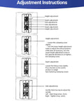 Adjustment instructions for 6 Inch Invisible Door Hinges For Doors 3D Adjustable 180 Degree Swing Heavy Duty Concealed Zinc Alloy