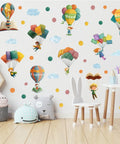 Colorful Hot Air Balloon Wall Decal Set For Classrooms And Playrooms With Flying Book Quote Stickers Kid Friendly Vinyl