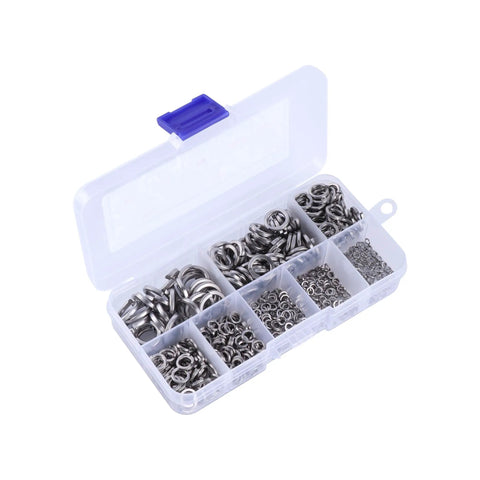 Spring Lock Washer Set 600 Pcs 304 Stainless Steel Assortment Kit Includes M2 M2.5 M3 M4 M5 M6 M8 M10 in organizer box