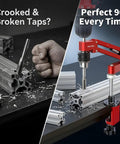 Desktop Tapping Arm With 90 Degree Vertical Tap Guide Jig For Aluminum Extrusions M2 To M10 And SAE Two To Three Eighths