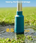 Cordless Stick Water Pump With 2.2 Inch Head Battery Powered Utility Pump in use, illustrating nearly perfect drainage on grass