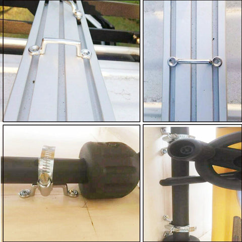 Heavy Duty 304 Stainless Steel Door Pull Handle with Bow Knobs, installed on doors and cabinets, industrial grade, easy mounting.