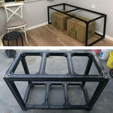3030 Aluminum Profile Extrusion Linear Rail frame for CNC and 3D printers, European standard, in a room setting.
