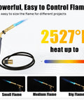 MRAS8210 Turbo Flame Propane Welding Torch With 5 Ft Hose adjustable flame demonstration