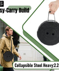 Man carrying Ultra Sturdy Foldable Stool for Outdoor Adventures Portable Collapsible Chair, easy-carry design
