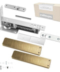 Dual Action Spring Hinges For Wood Doors With Self Closing And Stop, Swinging Pivot Hinges In Ancient Bronze Finish