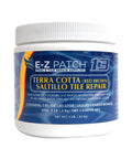 Saltillo Tile Repair Kit For DIY Fixes Terra Cotta Tile Filler In Red Brown 1 Pound Easy Mix With Water For Long Lasting Crack And Chip Repair In Rustic Bathrooms And Floors, jar front view
