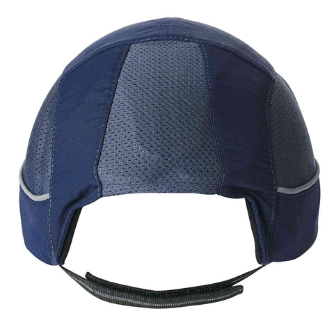 Back view of Safety Bump Cap Baseball Style Hat With Long Brim For Comfortable Head Protection Removable High Density Shell Breathable Side Vents