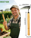 Man holding High Carbon Steel Weeding Sickle With Sharp Edge For Quick Easy Garden Weeding Hand Forged Japanese Sickle