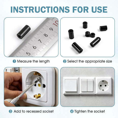 395 Pack Black Nylon Spacer Kit For PCB Standoffs And Electronics Mounting Non Threaded Round Spacers instruction guide