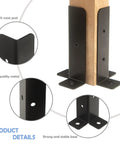 8Pcs Adjustable Post Anchor Brackets Kit Heavy Duty Wood Fence Base Brackets Fits 1.5x1.5 2x2 2x4 4x4 Posts Durable Anchor Base