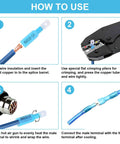 120Pcs Heat Shrink Connectors Kit Waterproof Crimp Terminals Auto And Marine All In One Pro Grade Wire Wiring Terminal Set With Ring Fork Spade Connectors And Heat Shrink Butt Terminals how to use steps