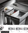 Beefy Heavy Duty Soft Close Cabinet Drawer Slides Pair Full Extension Ball Bearing Telescoping Rails Smooth Quiet Glide Heavy Hitter Hardware 100kg Capacity Cold Rolled Steel For Home Use Sizes From 14 Inches To 32 Inches Set Nails The Job installed in kitchen cabinet drawer