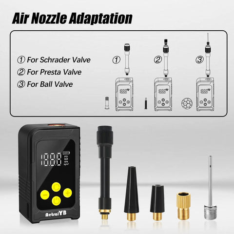 Mini Bike Tire Pump With Gauge 150 PSI Portable Air Compressor Fast Inflate For Road Bike Mountain Bike Motorcycle Electric Bike On The Go Pocket Sized Inflator