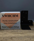 Heavy Duty Steel 4x4 Workbench Bracket Kit with box featuring sturdy construction and metal fittings